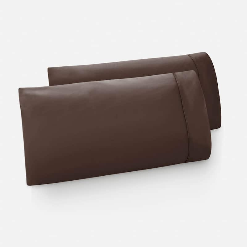 Malouf Double Brushed Microfiber Pillowcases (Set of 2) - Chocolate - King