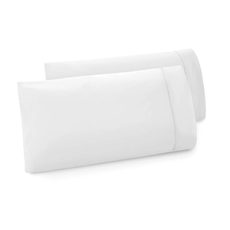 Malouf Double Brushed Microfiber Pillowcases (Set of 2) - White - Queen