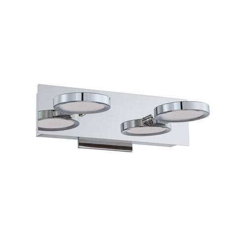 2 Light Chrome Bath Vanity - Silver