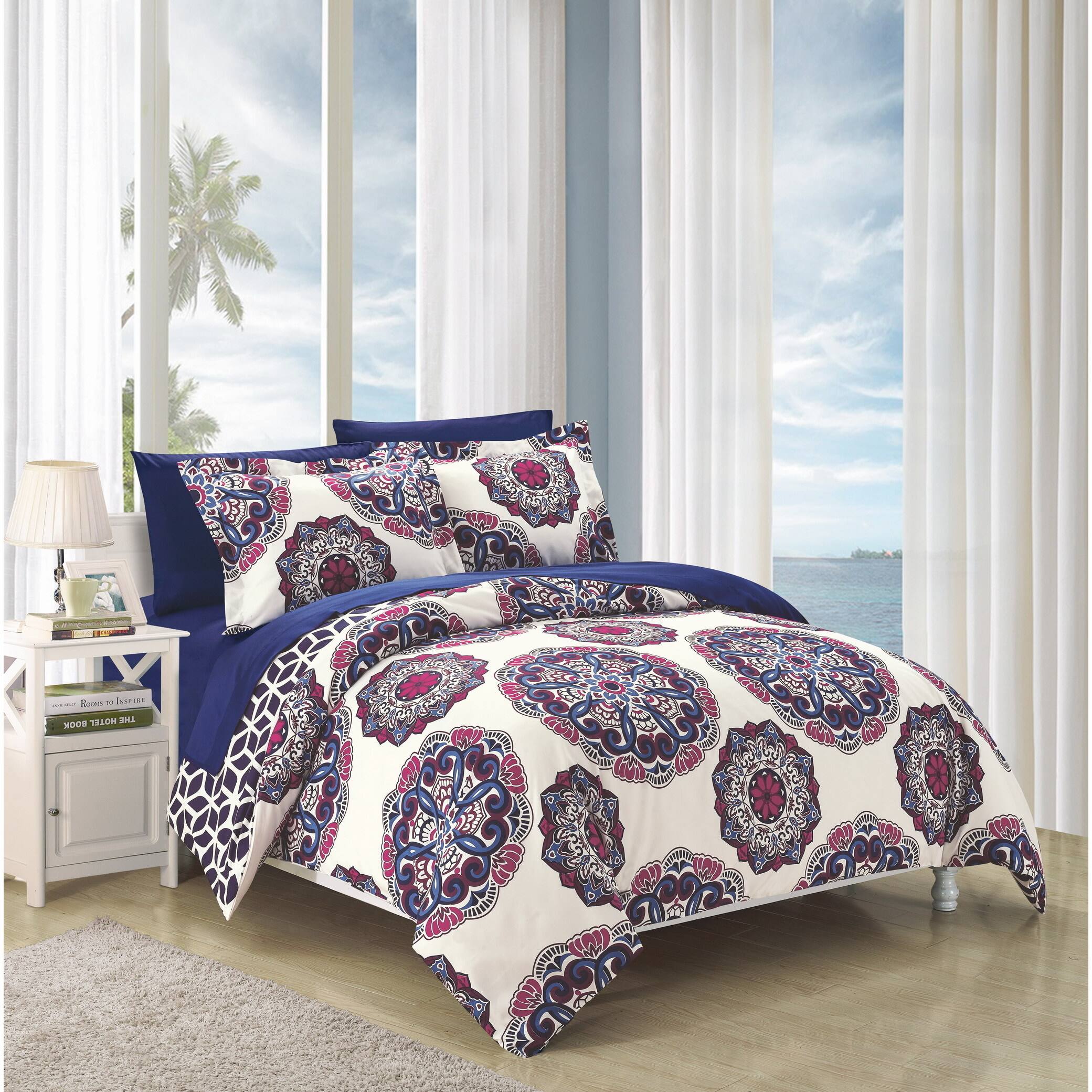 Shop Porch Den Rothbury Navy Duvet Cover 3 Piece Set On Sale