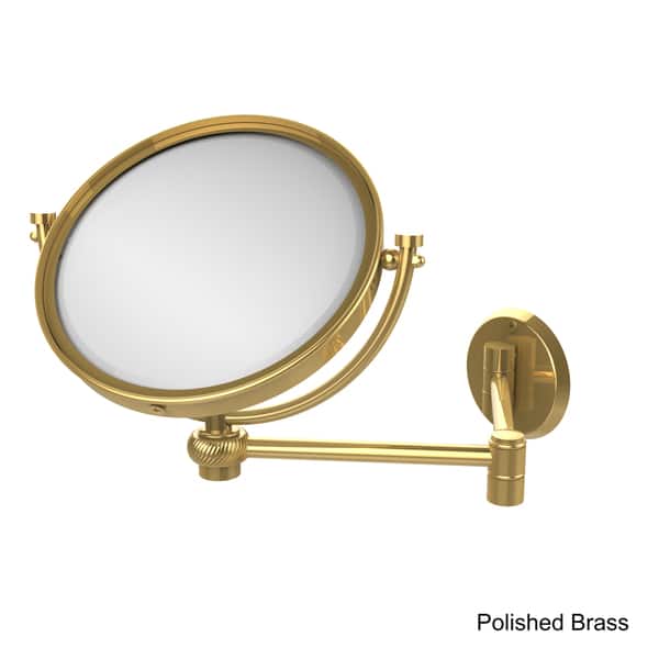 Allied Brass 8-inch Wall-mounted Extending Makeup Mirror 4x Magnification  with Twist Accent - On Sale - Bed Bath & Beyond - 12363853