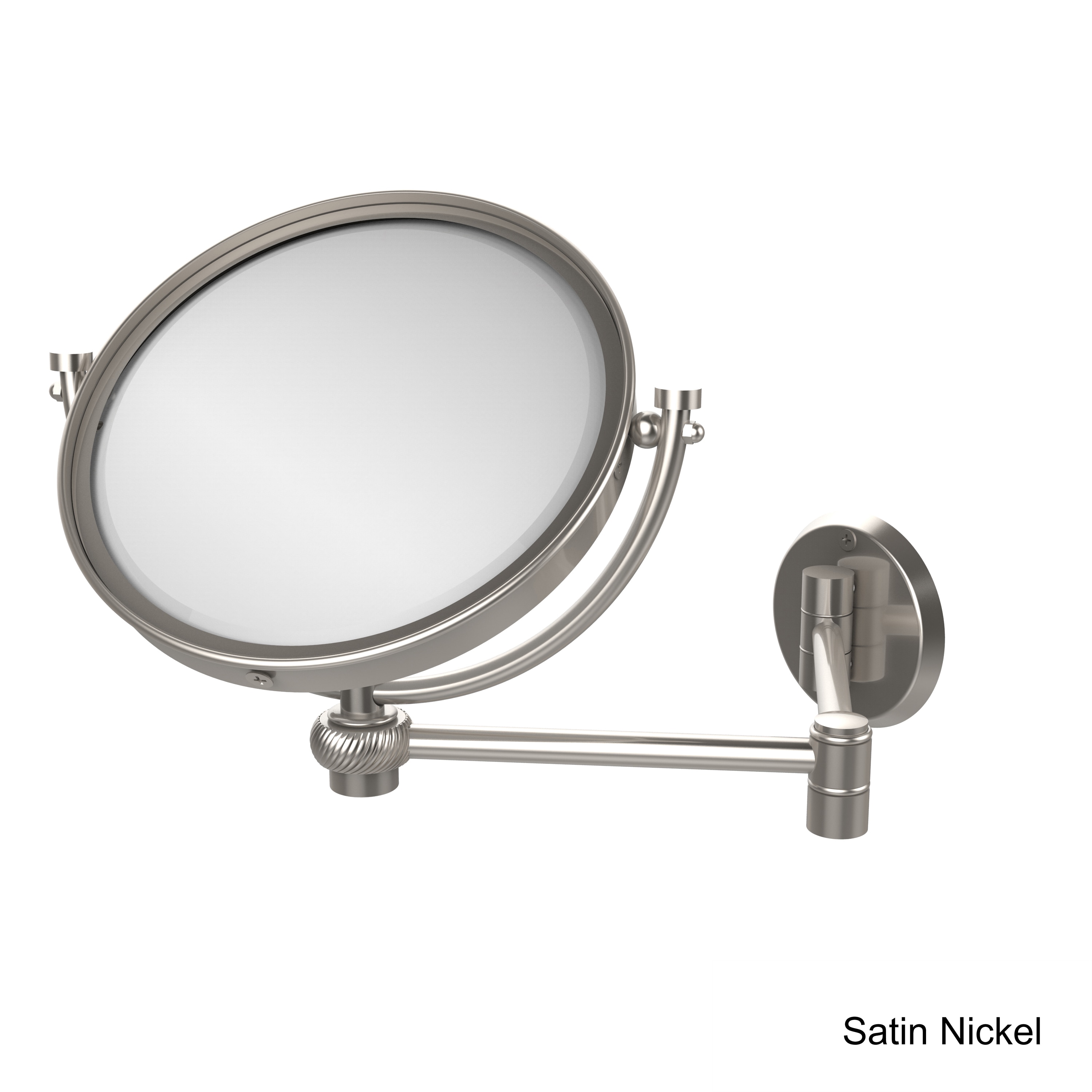 Circular Magnifying Makeup/Shaving Mirror Brushed Nickel