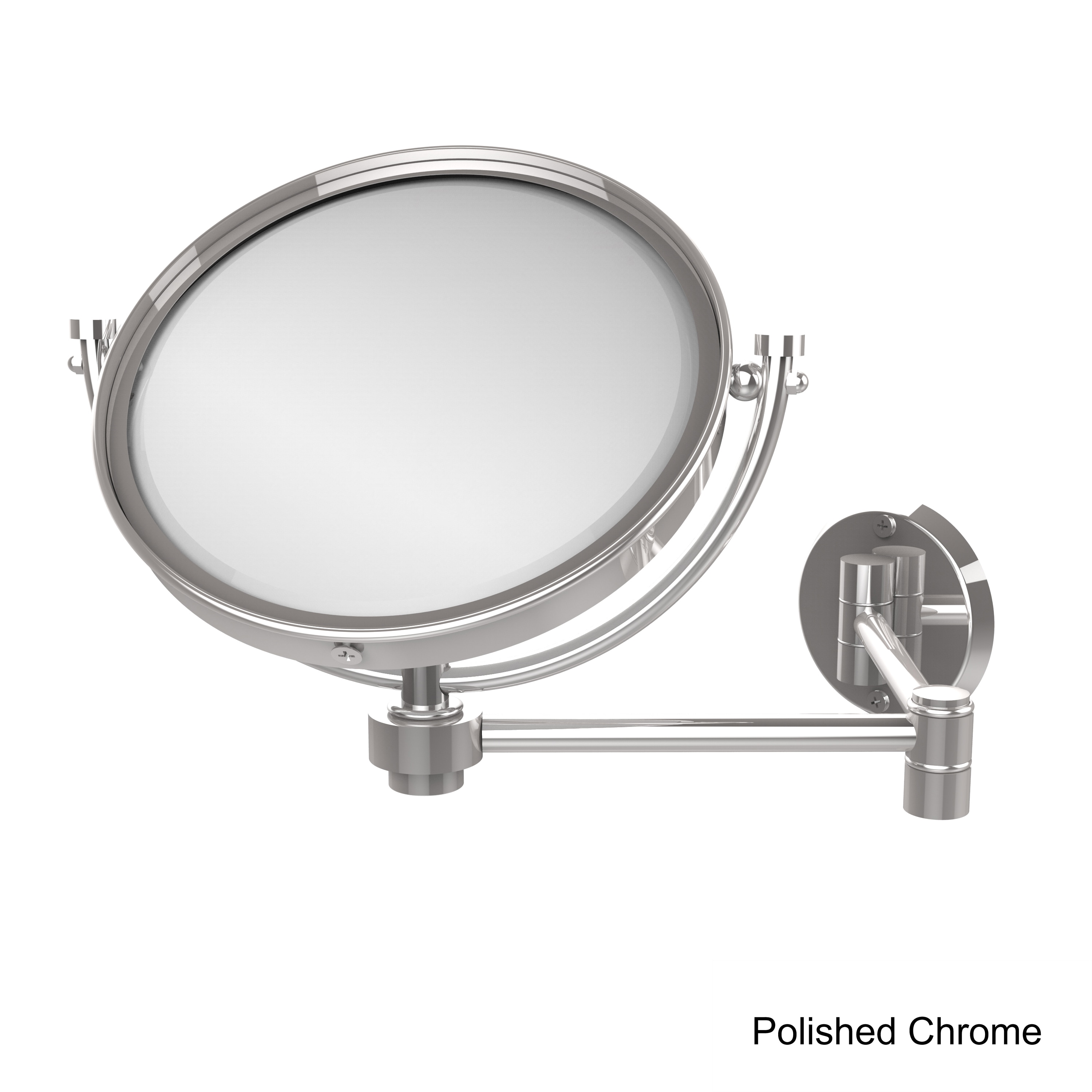 Allied Brass 8-Inch Wall Mounted Extending Make-Up Mirror with 2X  Magnification