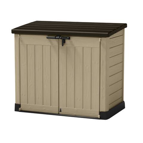 Keter Store-It-Out Max Beige, Brown Resin Outdoor Horizontal Garden Storage Shed