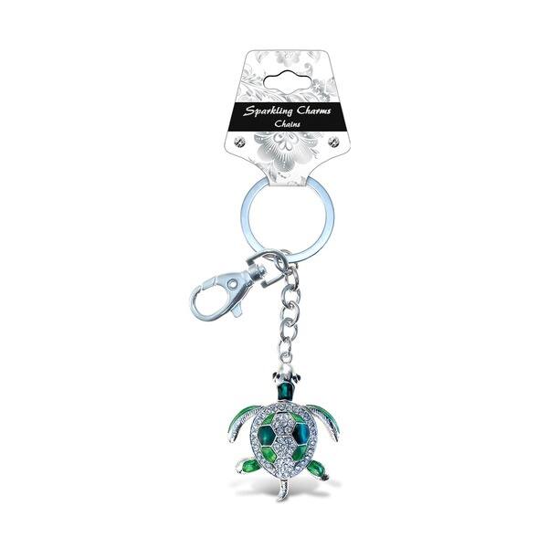 Puzzled Green Sea Turtle Metal Sparkling Charm S Overstock