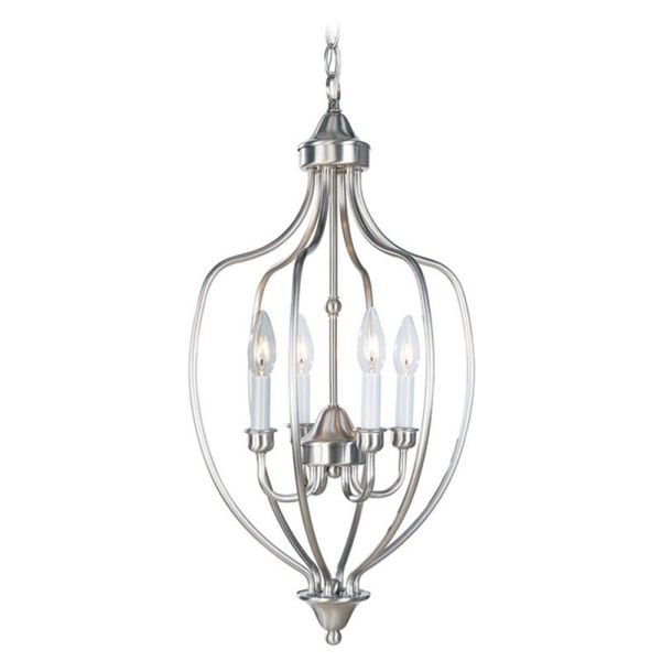 Livex Lighting Home Basics 4 Light Brushed Nickel Foyer