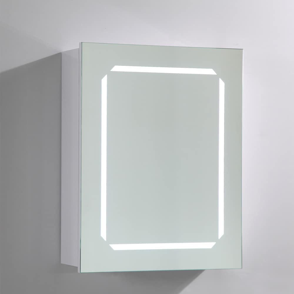 Shop Vanity Art Wood Medicine with LEDlighted Mirror and Rock