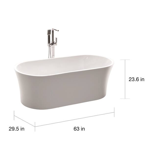 Shop Vanity Art 63 Inch Freestanding Acrylic Bathtub Stand