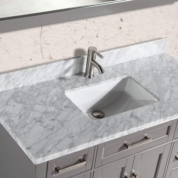 Stufurhome 36 In Leigh Single Sink Bathroom Vanity In White With