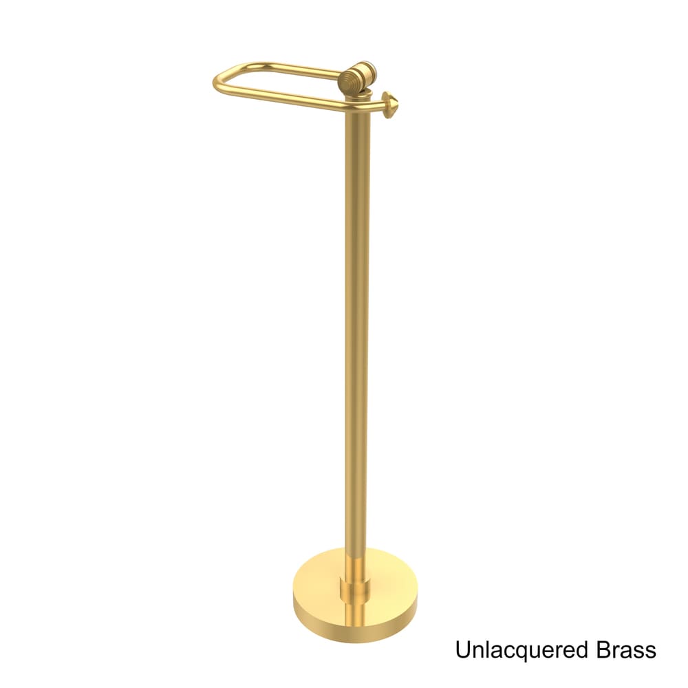 Allied Brass Fresno Collection Rollerless Toilet Paper Holder - Unlacquered Brass