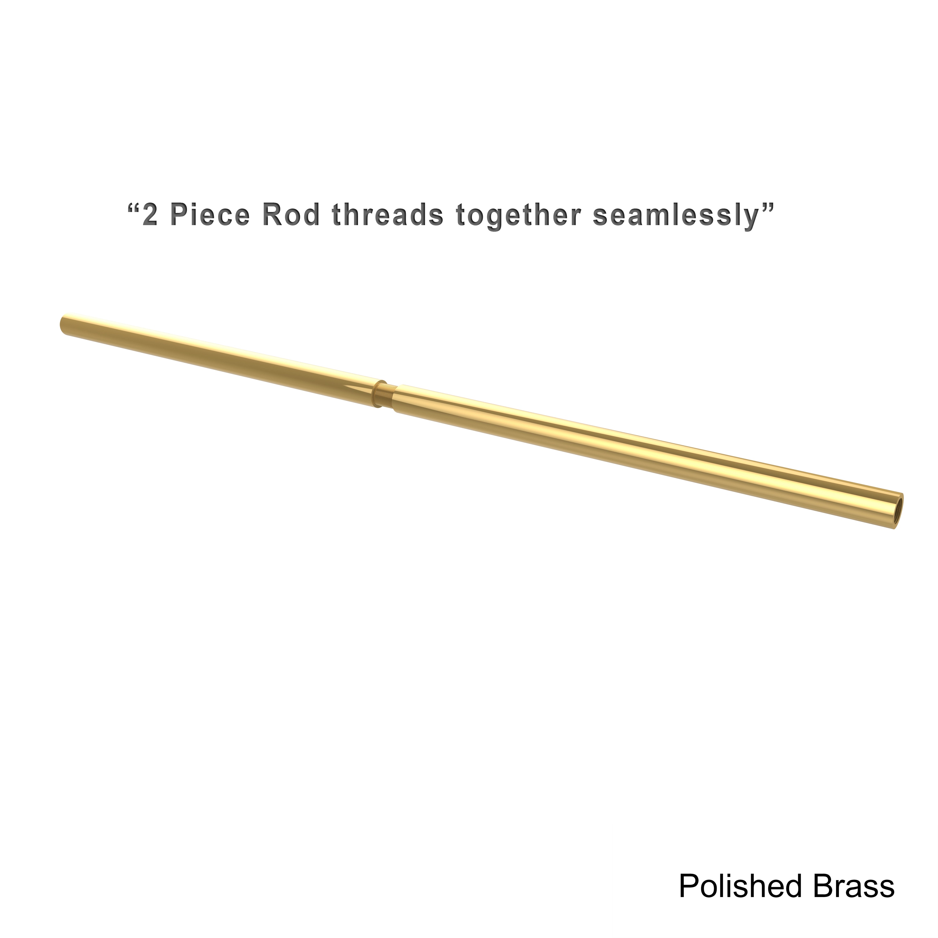 72 Shower Rod - Decorative - Polished Brass