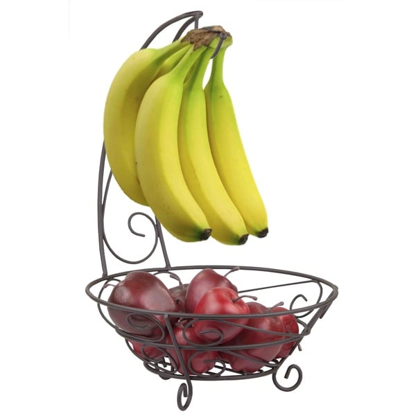 Steel Fruit Tree Basket Bowl With Banana Hanger Free Shipping On