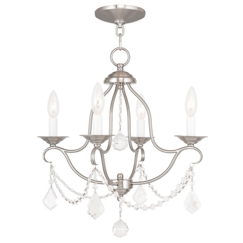 Chandelier-Silver Chandelier - Silver (Brushed Nickel) - Chandeliers For Bedrooms by Overstock.com