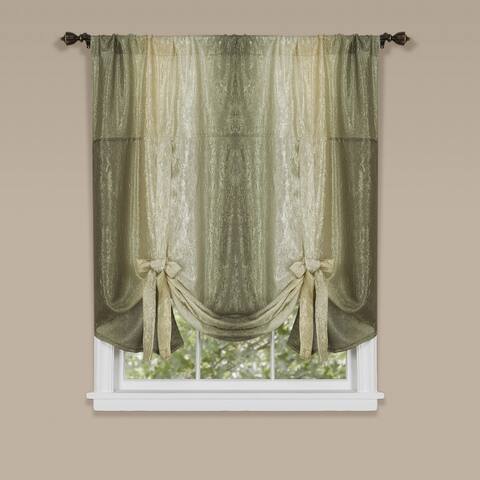 Achim Ombre Window Curtain with Tie Up Shade