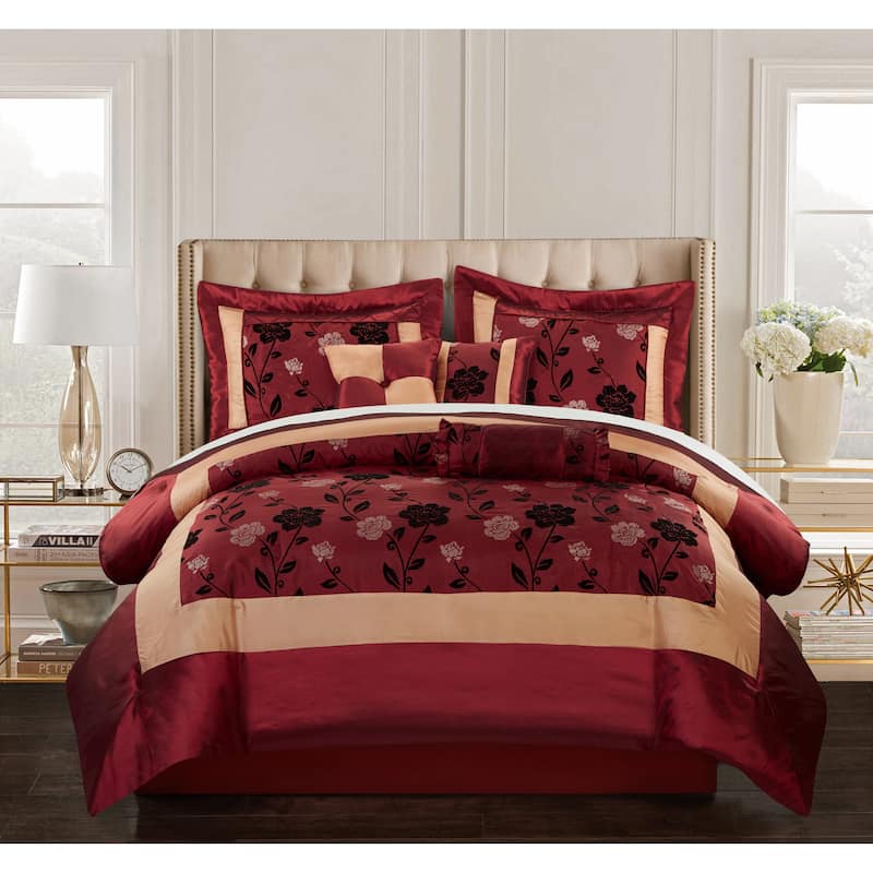 Nanshing Briallen Elegant 7-Piece Floral Comforter Set