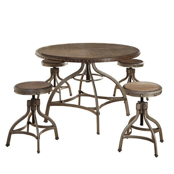 Adjustable height round dining table hot sale