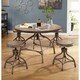 Simple Living Decker Nailhead Trim Adjustable Height Swivel Dining Table - Thumbnail 2