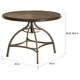 Simple Living Decker Nailhead Trim Adjustable Height Swivel Dining Table - Thumbnail 3