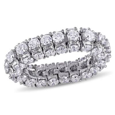 Miadora Signature Collection 18k White Gold 6 1/10ct TDW Diamond Eternity Ring