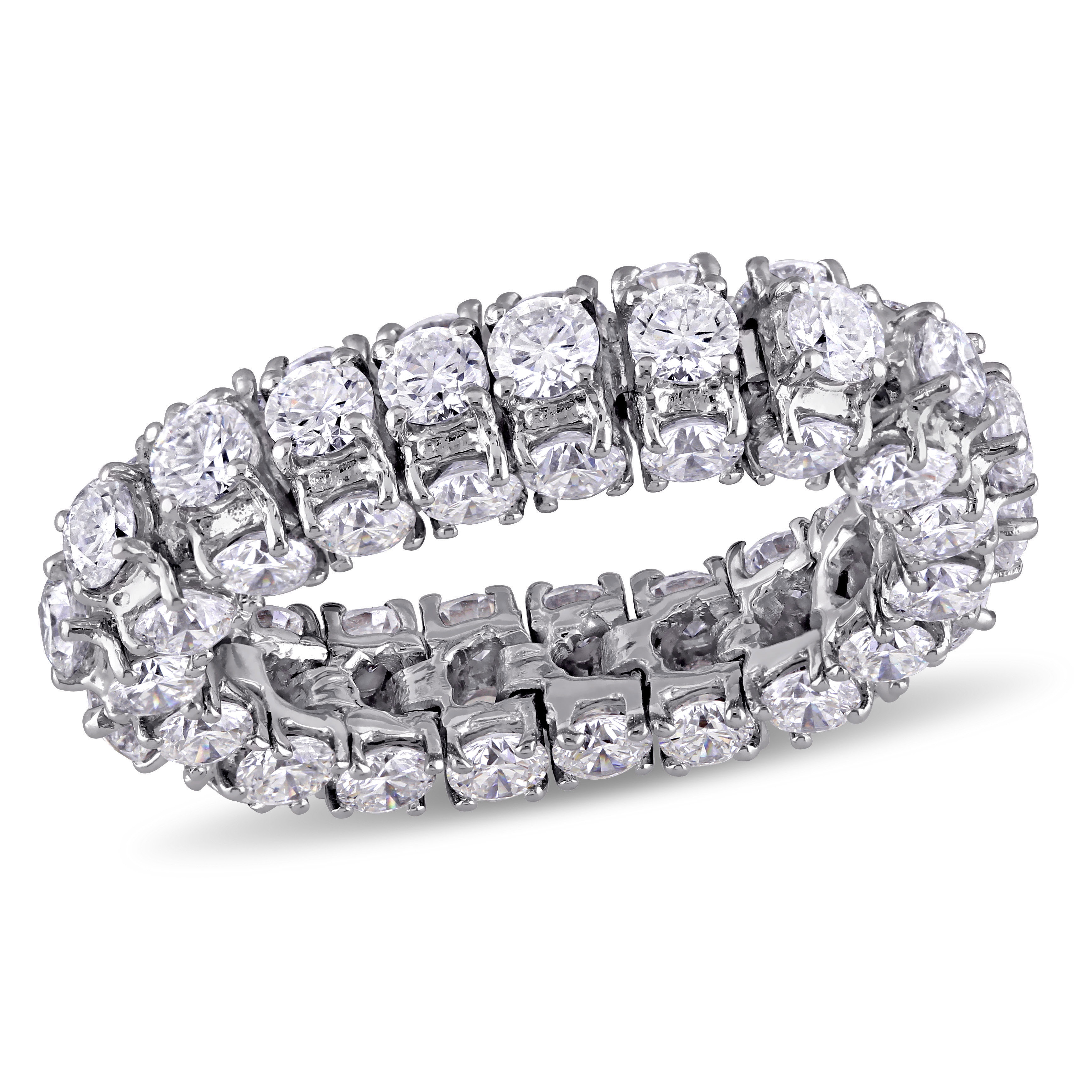 Miadora Signature Collection 18k White Gold 6 1/10ct TDW Diamond Eternity Ring