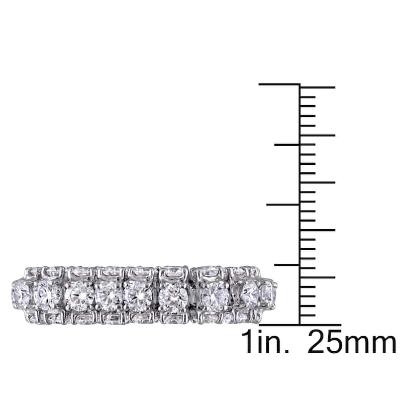 Miadora Signature Collection 18k White Gold 6 1/10ct TDW Diamond Eternity Ring