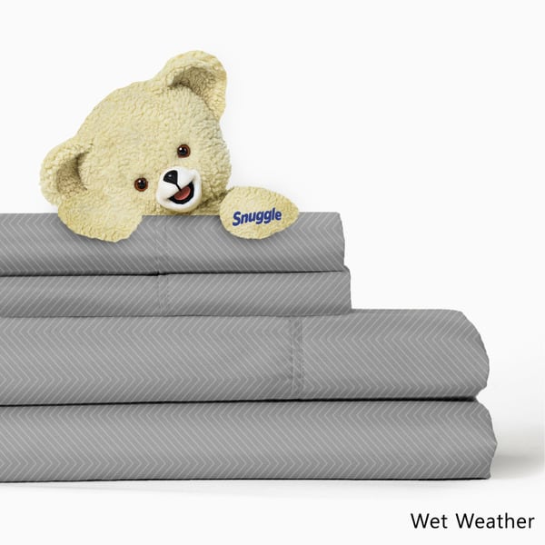 Chevron Embossed 4 Piece Microfiber Sheet Set With Deep Pockets By Snuggle Overstock 12368655