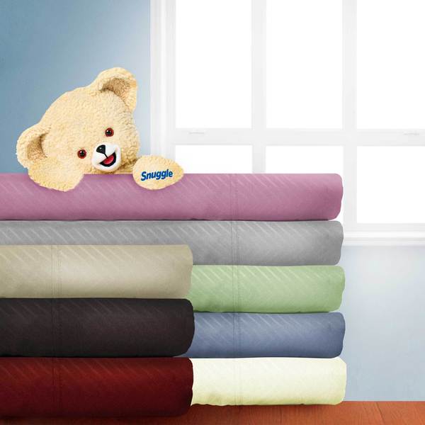 Chevron Embossed 4-piece Microfiber Sheet Set with Deep Pockets by Snuggle