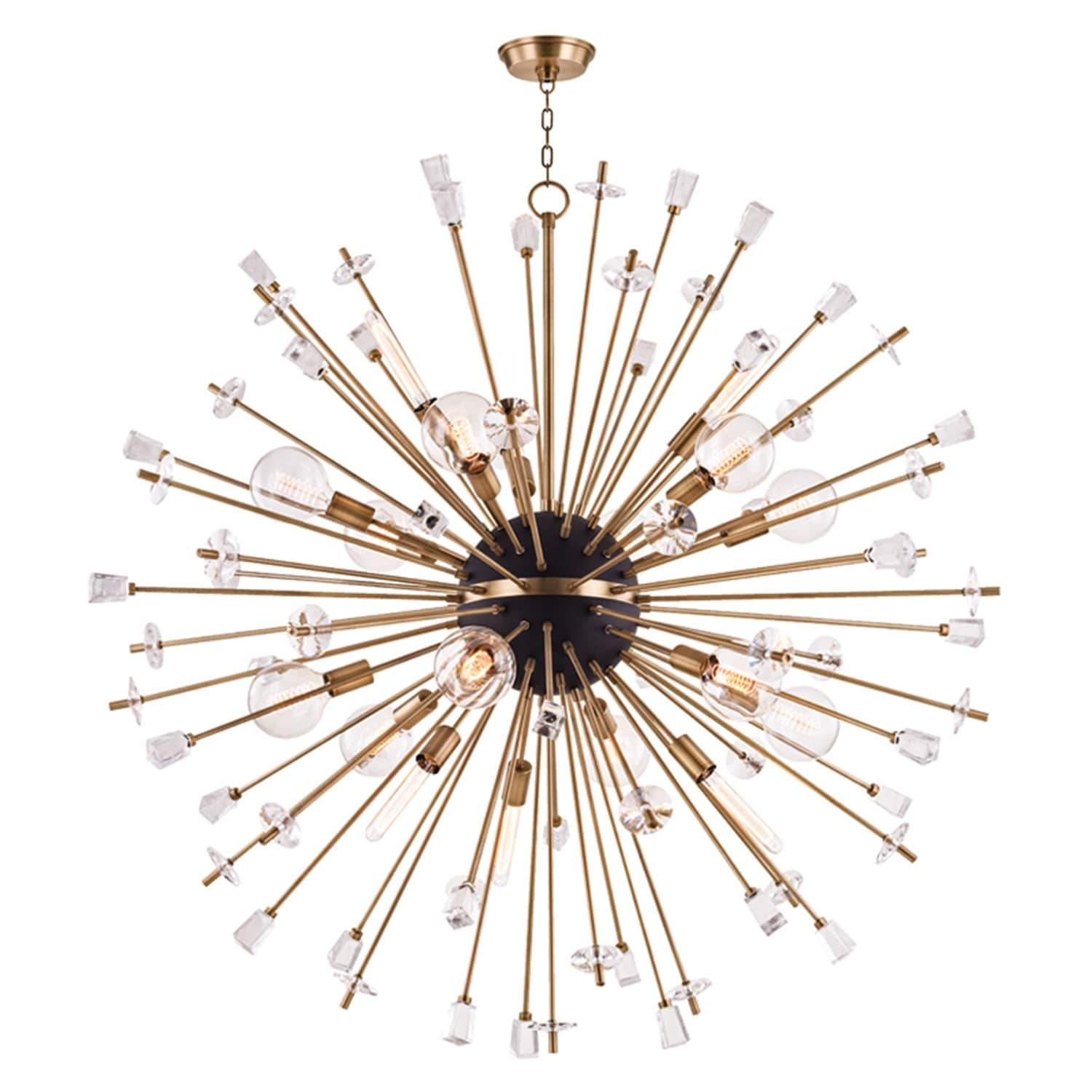 Hudson Valley Liberty 18-Light Aged Brass Chandelier (Aged Brass) - Chandeliers For Bedrooms by Overstock.com