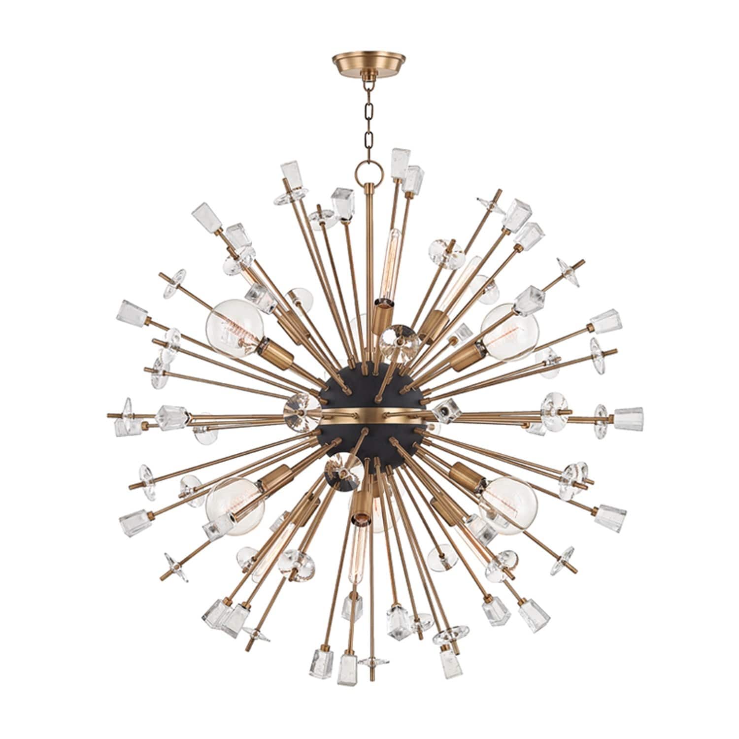 Hudson Valley Liberty 12-Light Aged Brass Chandelier (Aged Brass) - Chandeliers For Bedrooms by Overstock.com