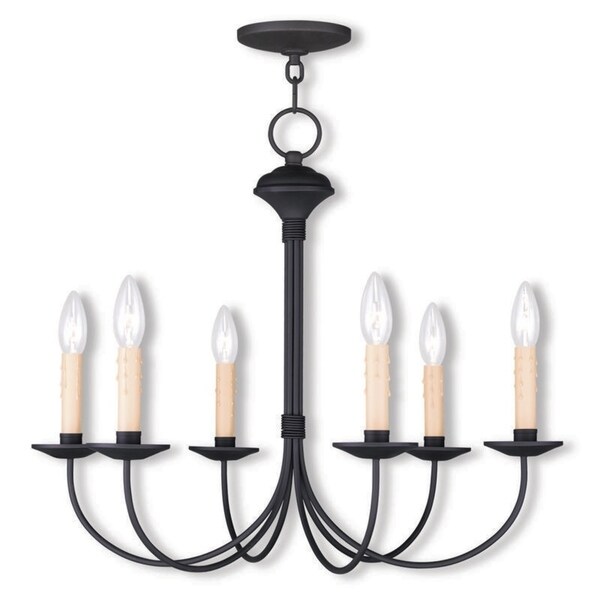 Livex Lighting Heritage 6 Light Black Chandelier