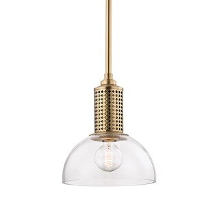 Hudson Valley Halcyon Aged Brass 12-inch Pendant