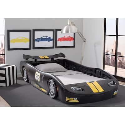 Delta Children's Black Turbo Race Car Twin Bed