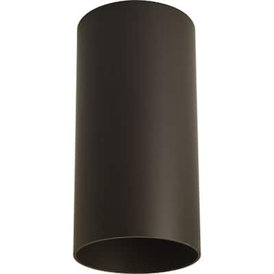 Cylinder 6" Antique Bronze Modern Outdoor Ceiling Light