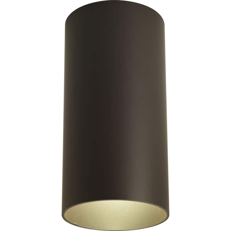 Cylinder 6" Antique Bronze Modern Outdoor Ceiling Light