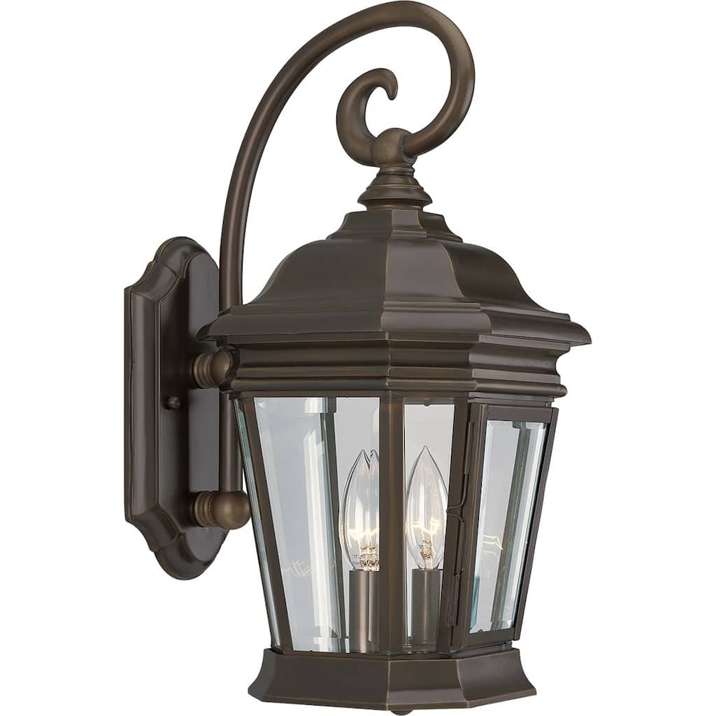 Progress Lighting Crawford Bronze Two-light Outdoor Wall Lantern