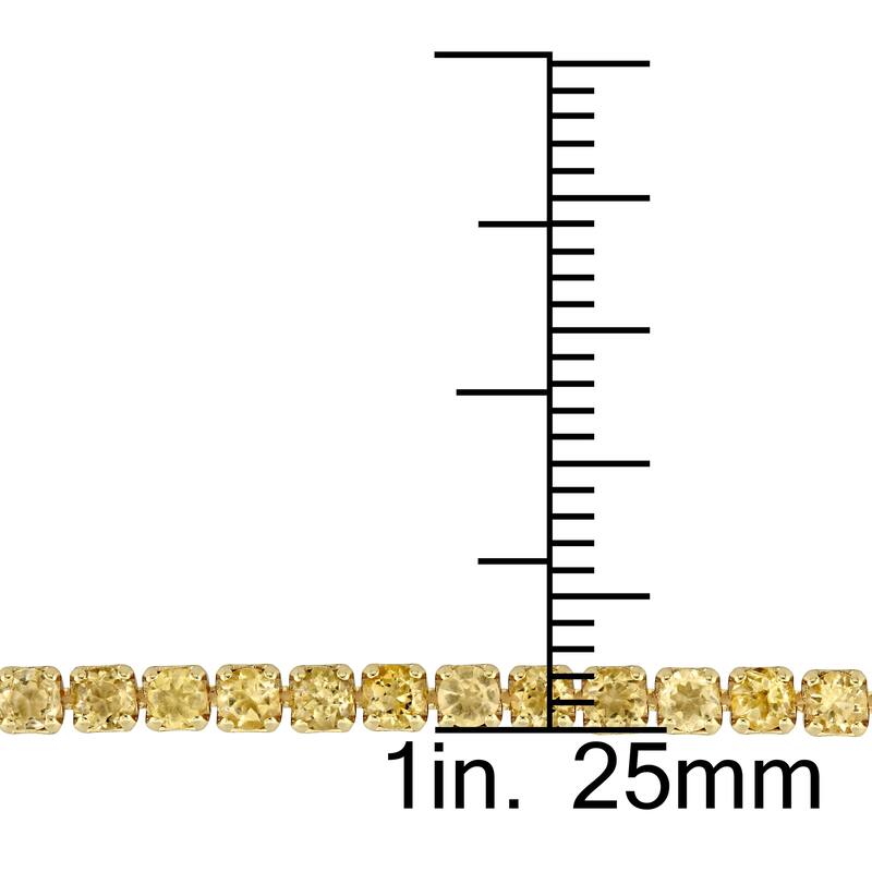 Miadora Yellow Plated Sterling Silver Citrine Tassel Adjustable Slider Bracelet