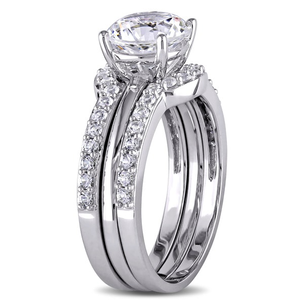 miadora 10k white gold created white sapphire bridal ring set free shipping today overstockcom 19194809 - Sapphire Wedding Ring Sets miadora 10k white gold created white sapphire bridal ring set free shipping today overstockcom 19194809 - Sapphire Wedding Ring Sets