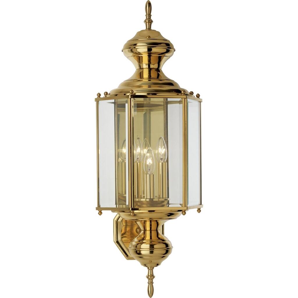 Progress Lighting P5730-10 BrassGUARD Lantern Three Light Wall Lantern
