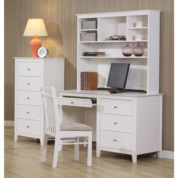 slide 1 of 1, Coaster Furniture Selena Buttermilk 3-drawer Computer Desk Storage