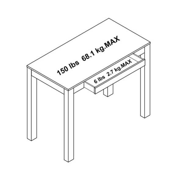 Ameriwood Home Parsons Navy Desk with Drawer Bed Bath & Beyond 12369516
