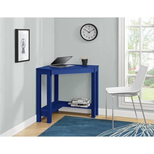 Shop Ameriwood Home Parsons Blue Corner Desk On Sale Free Shipping