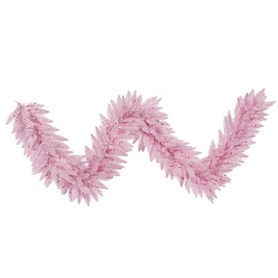 Vickerman 9-foot x 14-inch Pink Fir Garland with 250 Tips