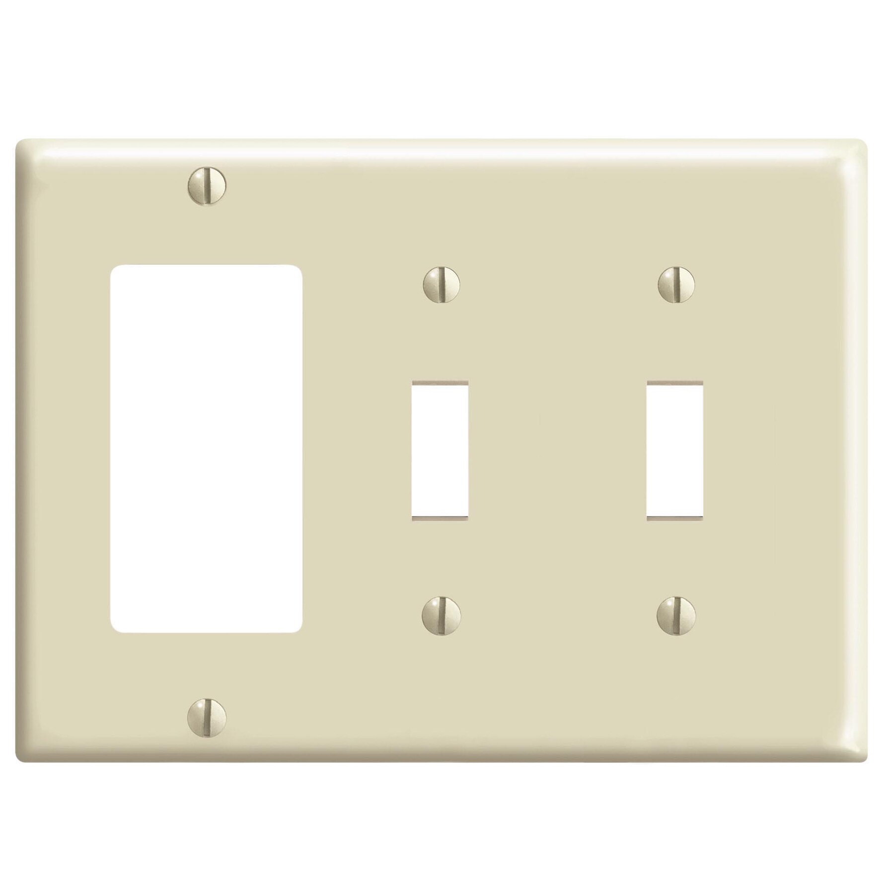 Leviton 0018042100I Ivory 3Gang Combination Wall Plate eBay