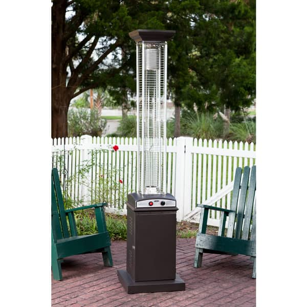 Shop Fire Sense Mocha Square Flame Patio Heater Free Shipping