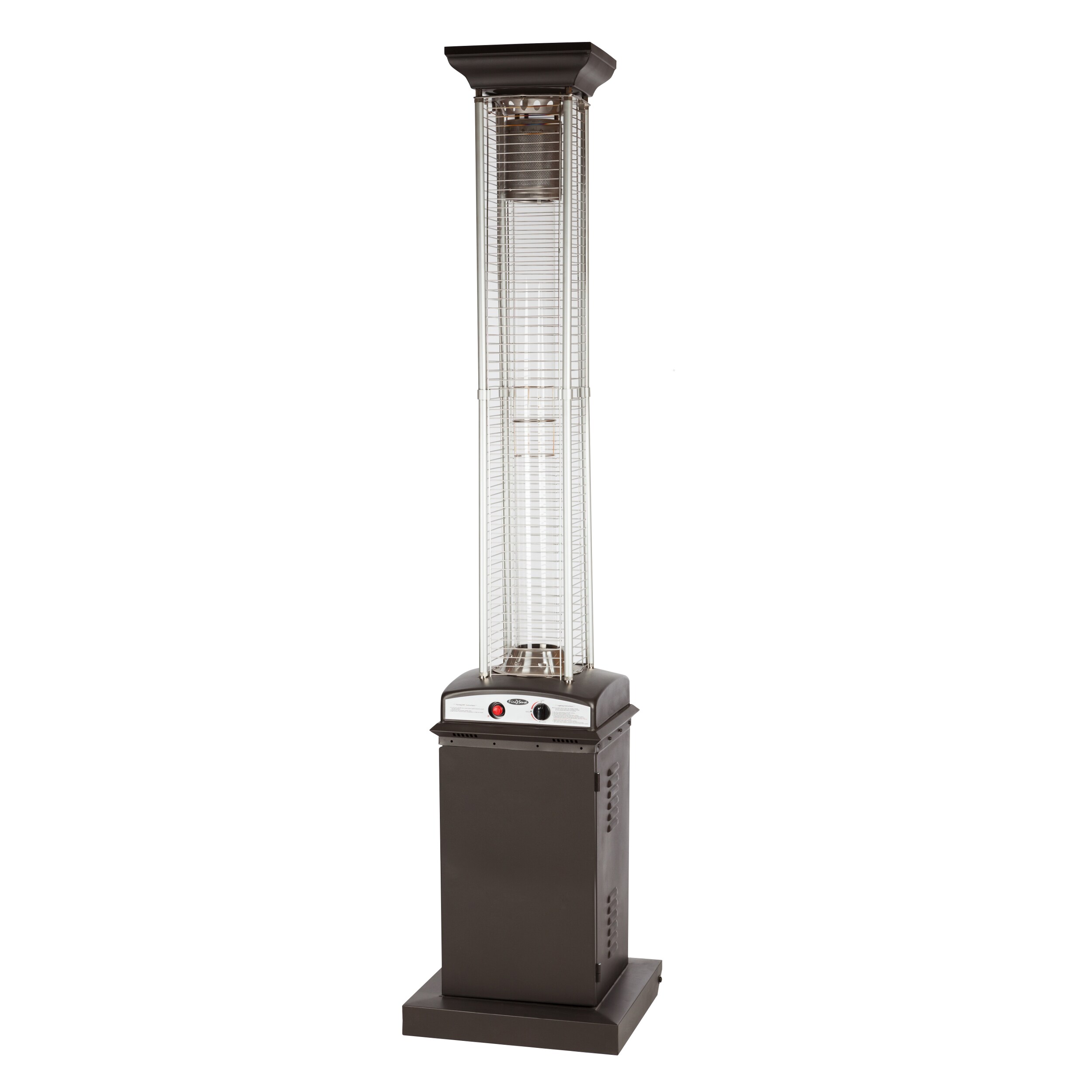 Shop Fire Sense Mocha Square Flame Patio Heater Free Shipping