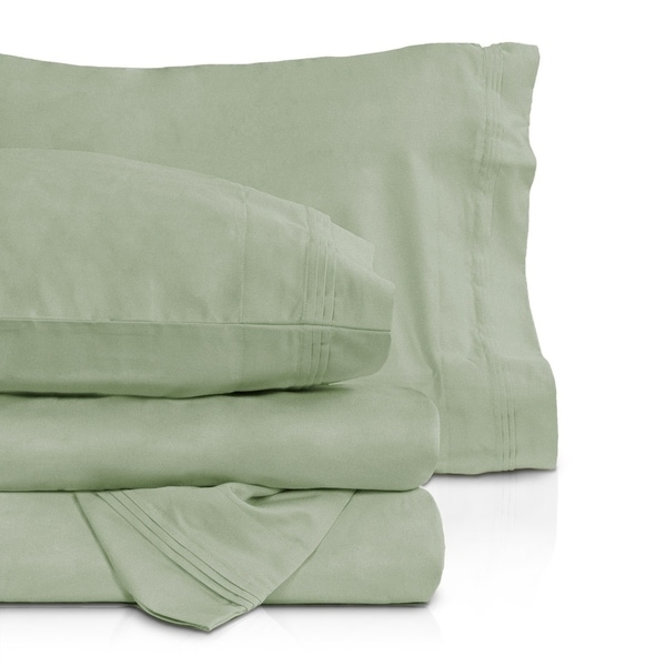PILLOW SHEET SET 1000TC Egyptian Cotton Queen,King,CAl Solid Color FITTED SHEET