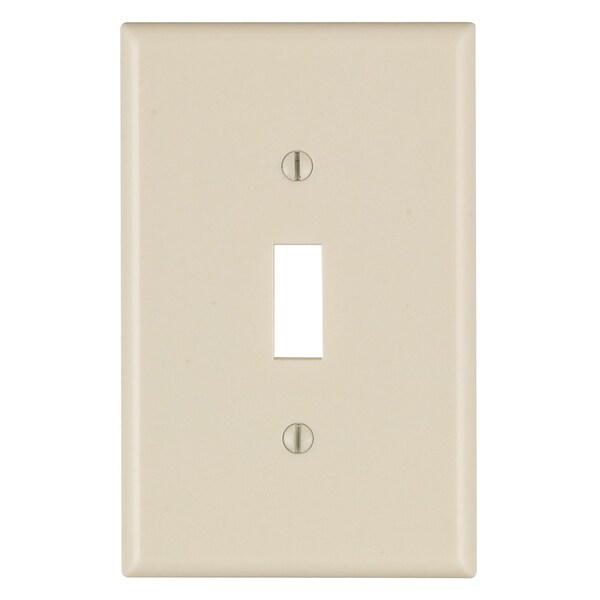 Leviton 025-80501-00T 1-Gang Light Almond Toggle Device Switch Wall Plate