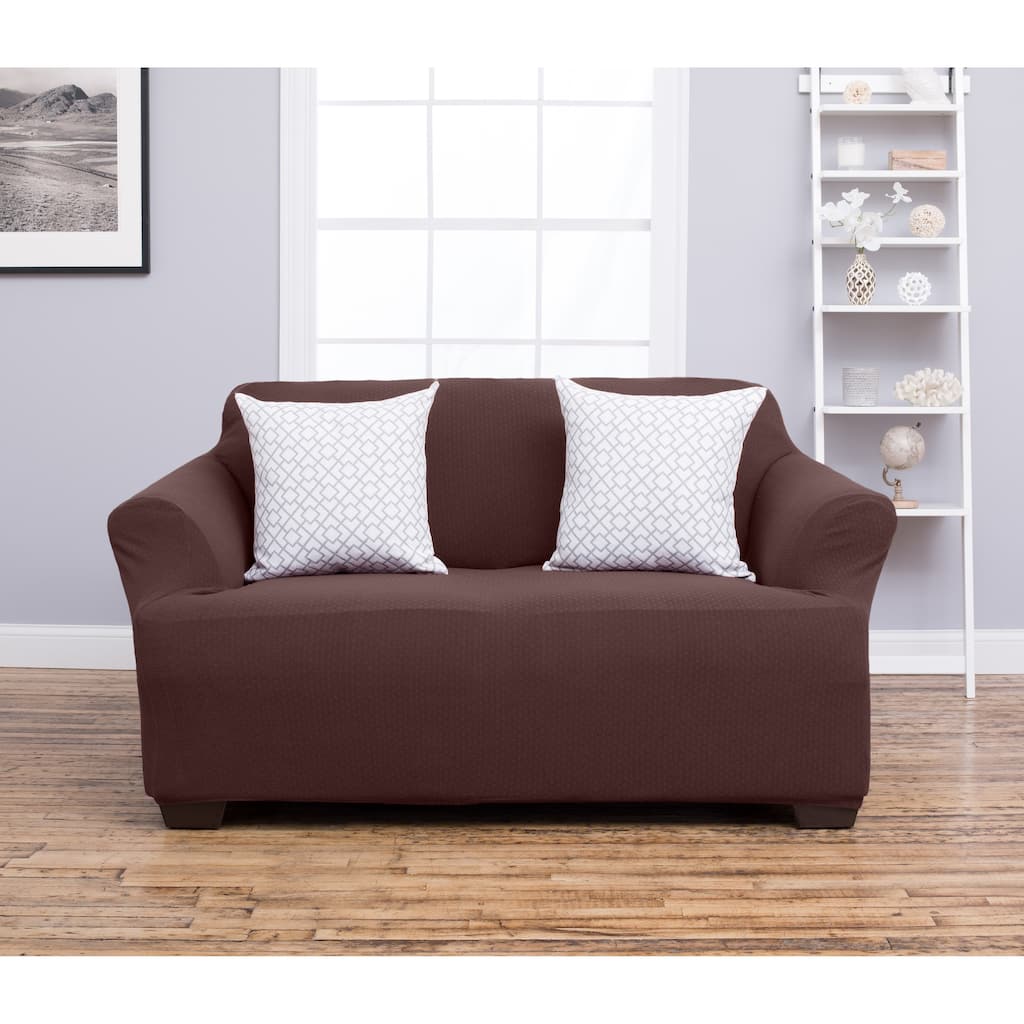 Home Fashion Designs Amilio Collection Heavyweight Stretch Loveseat Slipcover