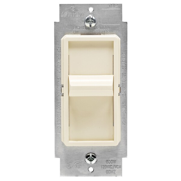 Shop Leviton C26-06631-1LT Light Almond Decora Slide Dimmer Switch & Wall Plate - Free Shipping ...