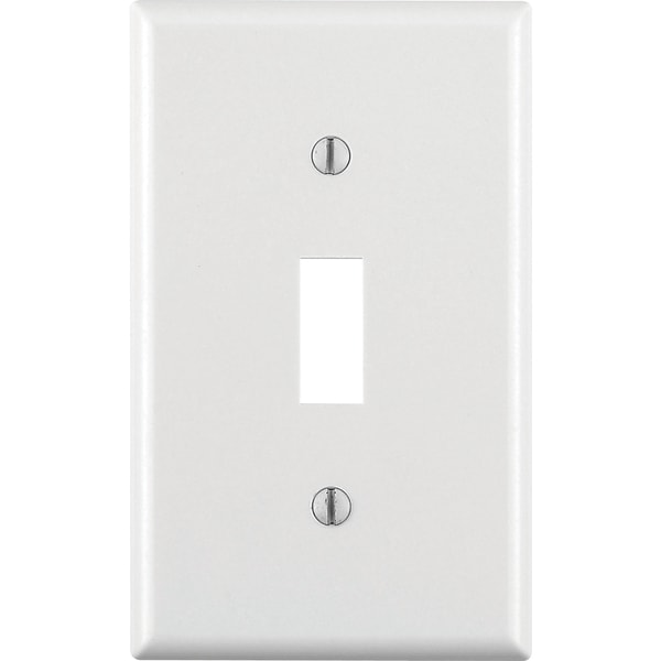 Leviton M24-88001-000 Single Gang White Single Toggle Wallplate 10 Pack. Opens flyout.